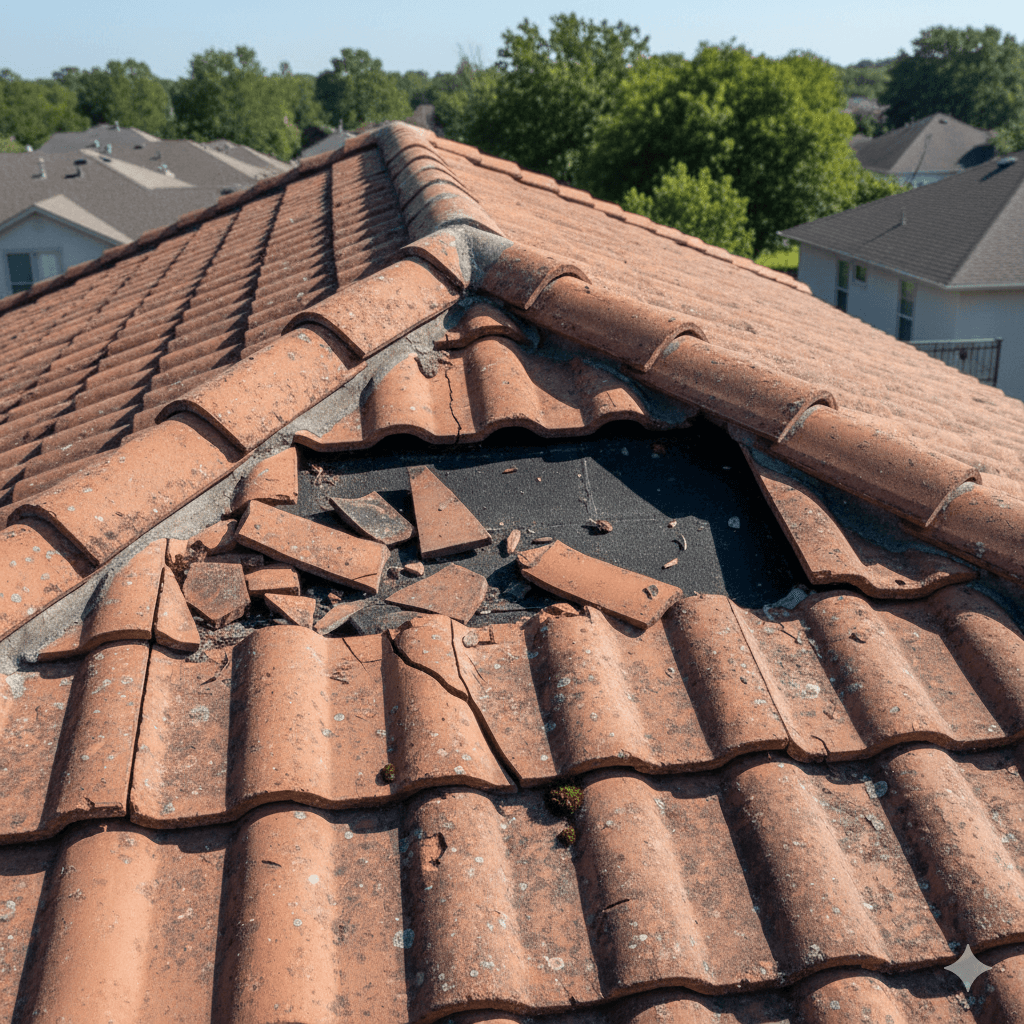 Tuiles déplacées sur la noue nord-ouest — KFR Tech